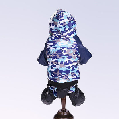 Pet Clothes Autumn Winter Camouflage Hooded Pet Clothing - PetParadiseShop