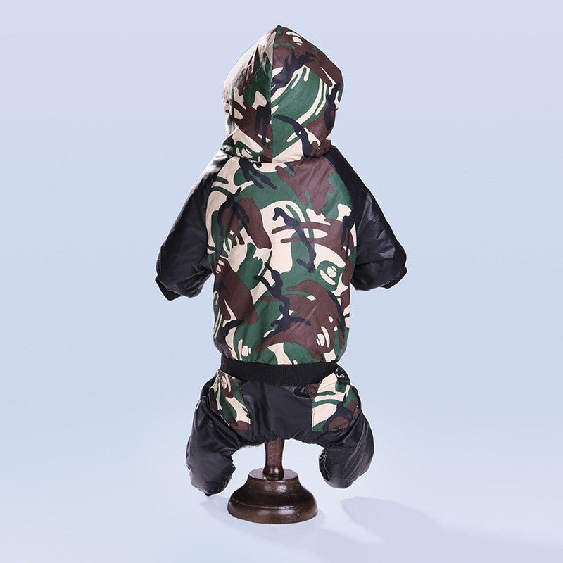 Pet Clothes Autumn Winter Camouflage Hooded Pet Clothing - PetParadiseShop