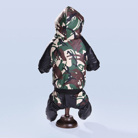 Pet Clothes Autumn Winter Camouflage Hooded Pet Clothing - PetParadiseShop
