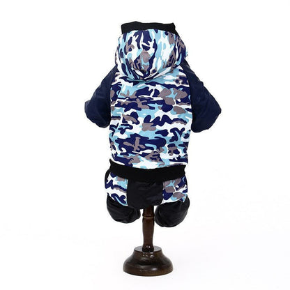 Pet Clothes Autumn Winter Camouflage Hooded Pet Clothing - PetParadiseShop