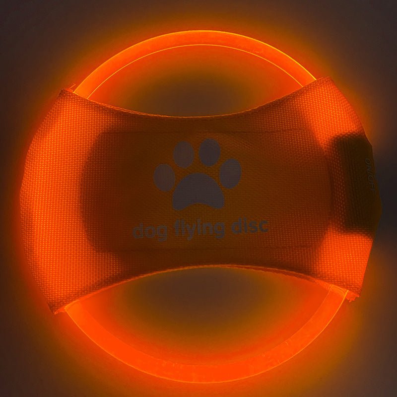 Dog Flying Discs Light Glowing LED LuminousTrainning Interactive Toys Game Flying Discs Dog Toy Pet Dog Accessories Pet Products - PetParadiseShop