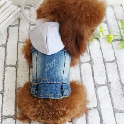 Дизайнерско дънково яке за кучета и котки — Бутик колекция - PetParadiseShop