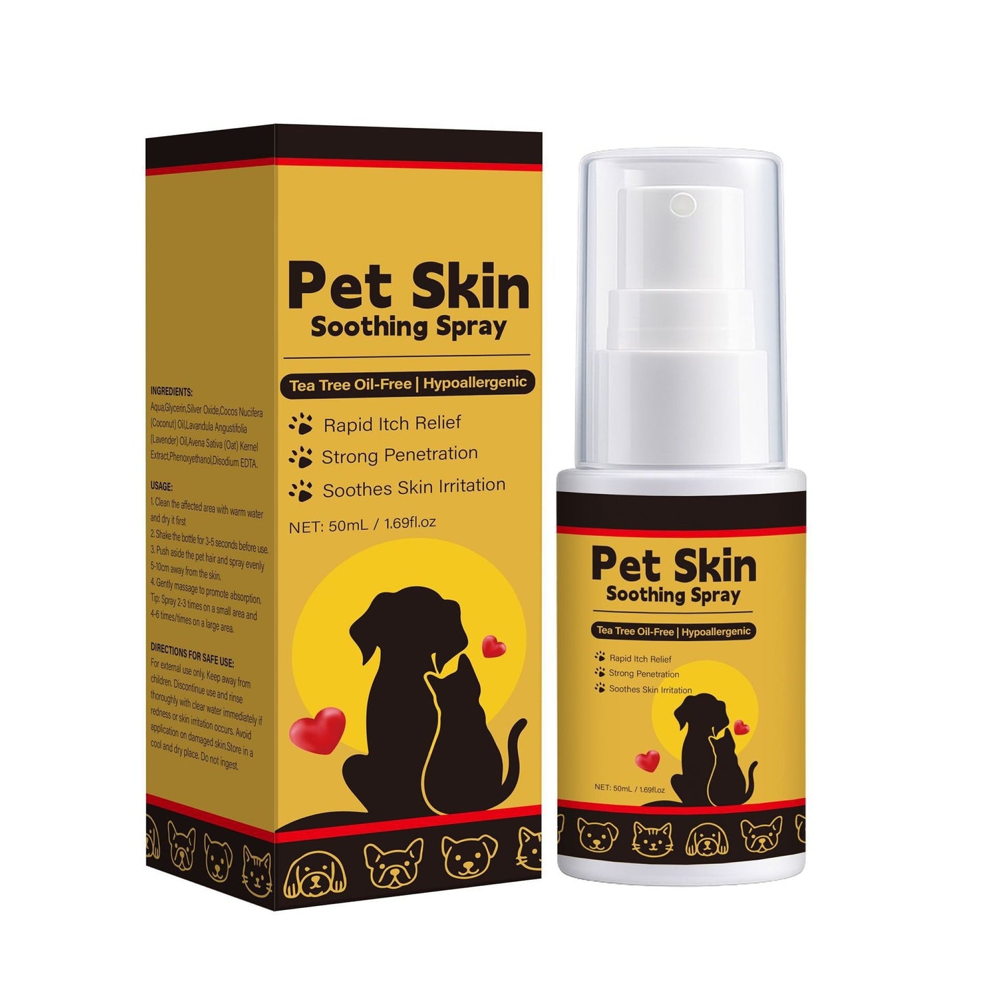 Pet Skin Soothing Spray — Успокояващ спрей за кожа на домашни любимци 50мл - PetParadiseShop
