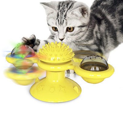 Въртяща се играчка за котки — Мултифункционална ветроходка - PetParadiseShop