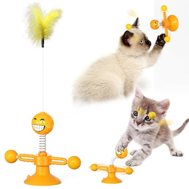 Въртяща се играчка за котки — Мултифункционална ветроходка - PetParadiseShop