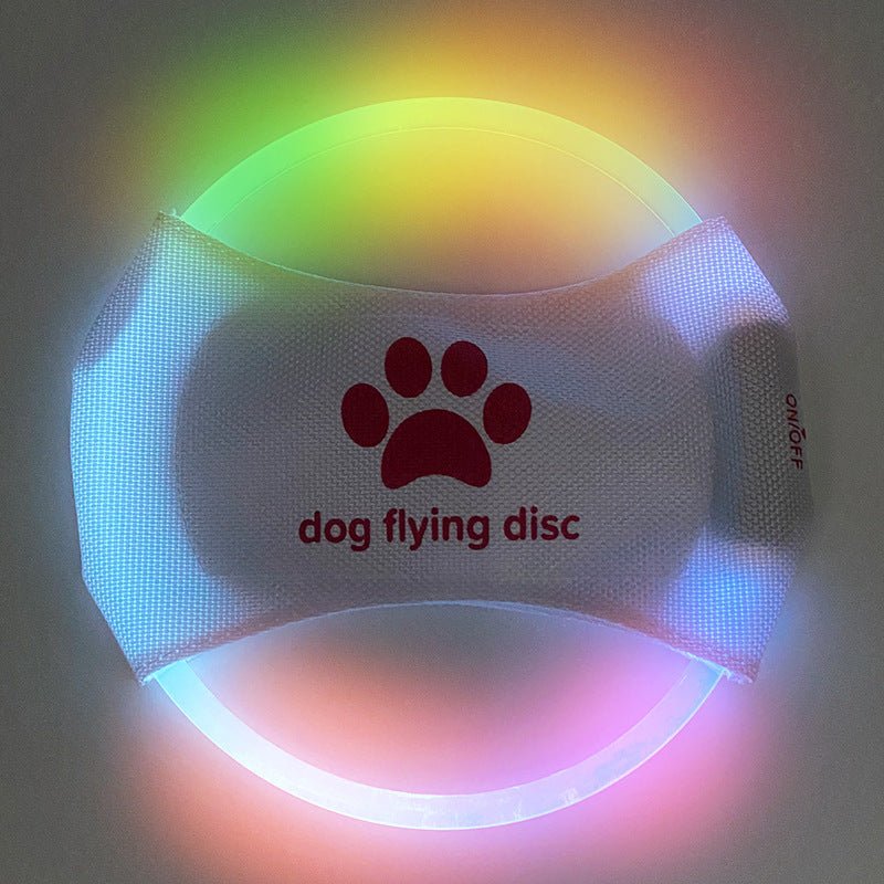 Dog Flying Discs Light Glowing LED LuminousTrainning Interactive Toys Game Flying Discs Dog Toy Pet Dog Accessories Pet Products - PetParadiseShop