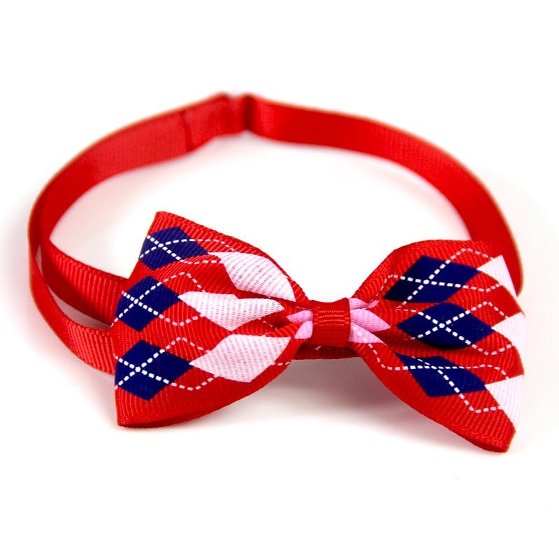Plaid Pet Tie Cat Dog Scarf Accessories Pet Accessories - PetParadiseShop